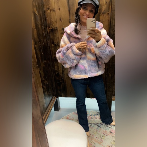 Sherpa Zip Up Hoodie - Picture 3 of 8